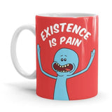 Mr. Meeseeks: Existence Is Pain - Rick And Morty Ceramic Home Kitchen Drinking Coffee Milk Mug (350 ml/11oz, Made in USA) - Glow-Paradise