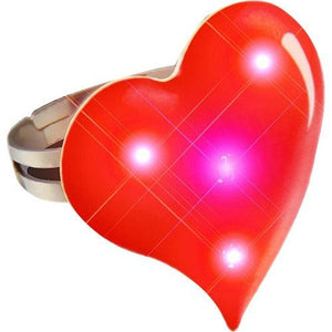 Light Up Heart Ring (1 Per Pack) - Glow-Paradise