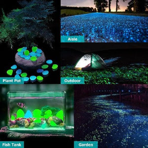 Glow in The Dark Garden Rocks And Pebbles (200 Stones Per Pack) - Glow-Paradise