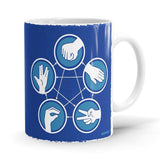 Rock Paper Scissors Lizard Spock - The Big Bang Theory Ceramic Home Kitchen Drinking Coffee Milk Mug (350ml/11oz, Made in USA) - Glow-Paradise