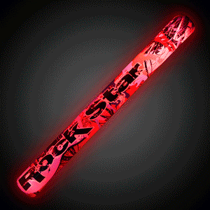 LED Light Up 16 Inch Rock Star Theme Foam Stick (1 Per Pack) - Glow-Paradise
