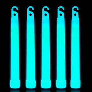 6 Inch Premium Glow Sticks (Aqua Color, 12 Count Per Pack) - Glow-Paradise