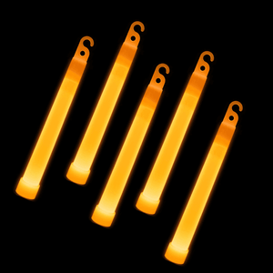 6 Inch Premium Glow Sticks (Orange Color, 12 Count Per Pack) - Glow-Paradise