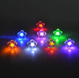 LED Light Up Flower Stud Earrings (Purple Color, 1 Pair Per Pack) - Glow-Paradise