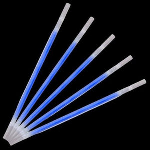 9 Inch Glow In The Dark Straws (Blue Color, 25 Straws Per Pack) - Glow-Paradise