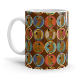 Scooby Retro Pattern - Scooby Doo Ceramic Home Kitchen Drinking Coffee Milk Mug (350ml/11oz, Made in USA) - Glow-Paradise