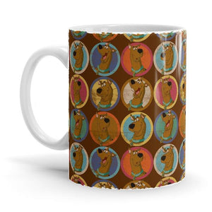Scooby Retro Pattern - Scooby Doo Ceramic Home Kitchen Drinking Coffee Milk Mug (350ml/11oz, Made in USA) - Glow-Paradise