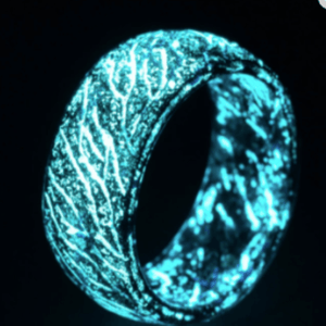 Silicon Glow In The Dark Thick Band Rings (Blue Color, 1 Count Per Pack) - Glow-Paradise