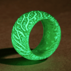 Silicon Glow In The Dark Thick Band Rings (Green Color, 1 Count Per Pack) - Glow-Paradise