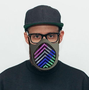 LED Silicone App Controlled Face Mask (1 Mask Per Pack) - Glow-Paradise