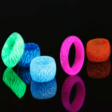 Silicon Glow In The Dark Thick Band Rings (Blue Color, 1 Count Per Pack) - Glow-Paradise