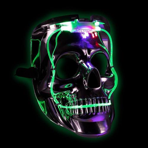 LED Light Up Skull Mask (1 Mask Per Pack) - Glow-Paradise