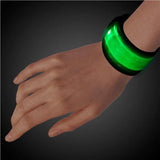 LED Light Up Slap Bracelet (Green Color, 1 Quantity Per Pack) - Glow-Paradise