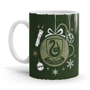 Slytherin Christmas - Harry Potter Ceramic Home Kitchen Drinking Coffee Milk Mug (350ml/11oz, Made in USA) - Glow-Paradise