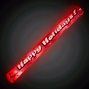 LED Light Up 16 Inch Happy Holidays Snowman Foam Stick (Red/Blue Color, 1 Per Pack) - Glow-Paradise