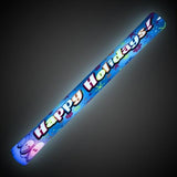 LED Light Up 16 Inch Happy Holidays Snowman Foam Stick (Red/Blue Color, 1 Per Pack) - Glow-Paradise