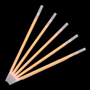 9 Inch Glow In The Dark Straws (Orange Color, 25 Straws Per Pack) - Glow-Paradise