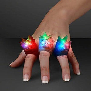 LED Spike Jelly Rings (Assorted Colors, 24 Rings Per Pack) - Glow-Paradise