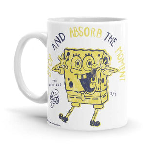 Absorb The Moment - SpongeBob SquarePants Ceramic Home Kitchen Drinking Coffee Milk Mug (350ml/11oz, Made in USA) - Glow-Paradise
