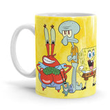 Bikini Bottom Squad - SpongeBob SquarePants Ceramic Home Kitchen Drinking Coffee Milk Mug (350ml/11oz, Made in USA) - Glow-Paradise