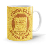 Kinda Care, Kinda Don't - SpongeBob SquarePants Ceramic Home Kitchen Drinking Coffee Milk Mug (350ml/11oz, Made in USA) - Glow-Paradise