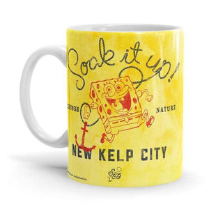 Soak It Up - SpongeBob SquarePants Ceramic Home Kitchen Drinking Coffee Milk Mug (350ml/11oz, Made in USA) - Glow-Paradise