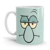 Squidward: Face - SpongeBob SquarePants Ceramic Home Kitchen Drinking Coffee Milk Mug (350ml/11oz, Made in USA)x - Glow-Paradise