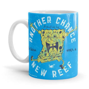 Turn Over A New Reef - SpongeBob SquarePants Ceramic Home Kitchen Drinking Coffee Milk Mug (350ml/11oz, Made in USA) - Glow-Paradise