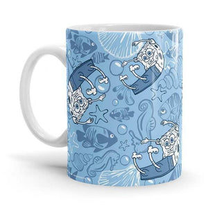 Under The Sea - SpongeBob SquarePants Ceramic Home Kitchen Drinking Coffee Milk Mug (350ml/11oz, Made in USA) - Glow-Paradise