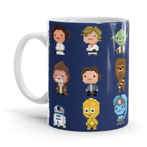 Star Wars: 8-Bit Characters - Star Wars Ceramic Home Kitchen Drinking Coffee Milk Mug (350ml/11oz, Made in USA) - Glow-Paradise