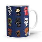 Star Wars: 8-Bit Characters - Star Wars Ceramic Home Kitchen Drinking Coffee Milk Mug (350ml/11oz, Made in USA) - Glow-Paradise