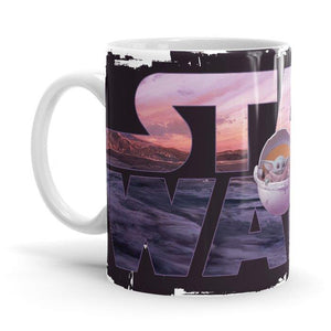 The Child: Star Wars Logo - The Mandalorian Ceramic Home Kitchen Drinking Coffee Milk Mug (350ml/11oz, Made in USA) - Glow-Paradise