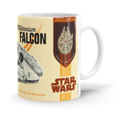 Retro Falcon - Star Wars Ceramic Home Kitchen Drinking Coffee Milk Mug (350ml/11oz, Made in USA) - Glow-Paradise