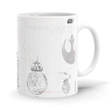 The Droids Blueprint - Star Wars Ceramic Home Kitchen Drinking Coffee Milk Mug (350ml/11oz, Made in USA) - Glow-Paradise