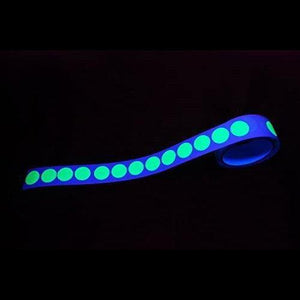Glow in the Dark 1 inch Vinyl Circle Dot Stickers - 100 Stickers Per Roll (1 Roll Per Pack) - Glow-Paradise