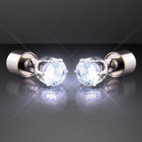 LED Light Up Diamond Shape Stud Earrings (White Color, 1 Pair Per Pack) - Glow-Paradise