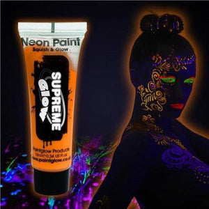 Sunshine UV Face & Body Paint (Orange Color, 1 Tube Per Pack) - Glow-Paradise