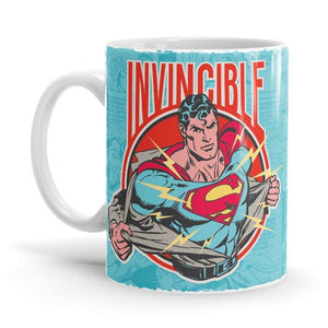 Superman: Invincible - Superman Ceramic Home Kitchen Drinking Coffee Milk Mug (350 ml/11oz, Made in USA) - Glow-Paradise