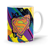 Superman: Psychedelic - Superman Ceramic Home Kitchen Drinking Coffee Milk Mug (350ml/11oz, Made in USA) - Glow-Paradise