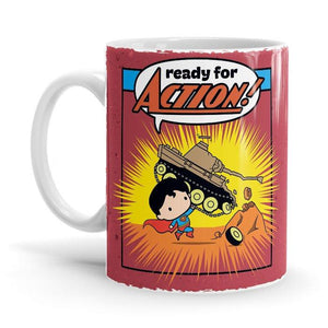 Ready Of Action - Superman Ceramic Home Kitchen Drinking Coffee Milk Mug (350ml/11oz, Made in USA) - Glow-Paradise