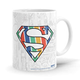 Retro Logo - Superman Ceramic Home Kitchen Drinking Coffee Milk Mug (350ml/11oz, Made in USA) - Glow-Paradise