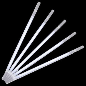 9 Inch Glow In The Dark Straws (White Color, 25 Straws Per Pack) - Glow-Paradise