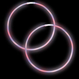 22 Inch Premium Swirl Glow stick Necklace (Red/White/Blue, 50 Count Per Pack) - Glow-Paradise