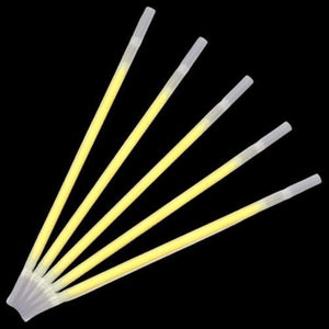 9 Inch Glow In The Dark Straws (Yellow Color, 25 Straws Per Pack) - Glow-Paradise