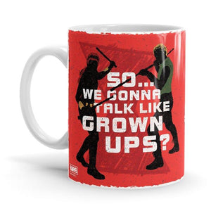 Talk Like Grown Ups - Marvel Ceramic Home Kitchen Drinking Coffee Milk Mug (350ml/11oz, Made in USA) - Glow-Paradise