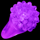 LED Flashing Jelly Bumpy Rings (Purple Color, 12 Rings Per Pack) - Glow-Paradise