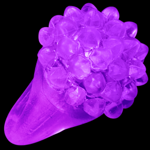 LED Flashing Jelly Bumpy Rings (Purple Color, 12 Rings Per Pack) - Glow-Paradise