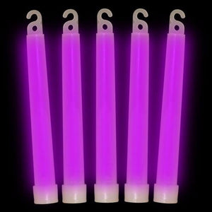 6 Inch Ultra-Bright Emergency 12 Hours Industrial Grade Glow Sticks (Purple Color, 12 Counts Per Pack) - Glow-Paradise