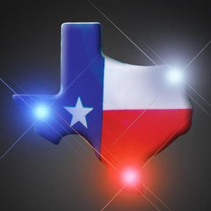 Texas Flashing Body Light Lapel Pins (1 Per Pack) - Glow-Paradise
