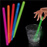 5 Inch Glow In the Dark Swizzle Sticks - Pink (100 Sticks Per Pack) - Glow-Paradise